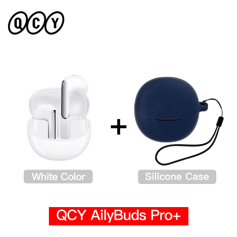 QCY HT10 AilyBuds Pro+ ANC Bezprzewodowe słuchawki douszne Hi-Res Audio z mikrofonem LDAC 6 AI HD Call Headset Bluetooth 5.3 Dual Connect Earbuds: Złota