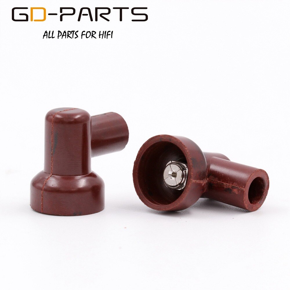 GD-PARTS Bruin Bakeliet Vacuüm Buis Caps Anode Plaat Grip Caps Hoed Voor FU29 FU32 829 832 Vacuüm Buizen 2 PCS