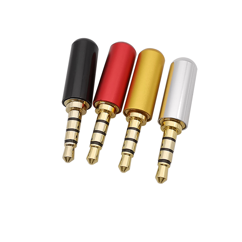 10 Pz Stereo 3.5mm Adattatore Spina Audio TRRS 4 Poli 3.5mm Maschio Spine Audio Cuffia Auricolare Martinetti AUX Cavo di Saldatura connettore