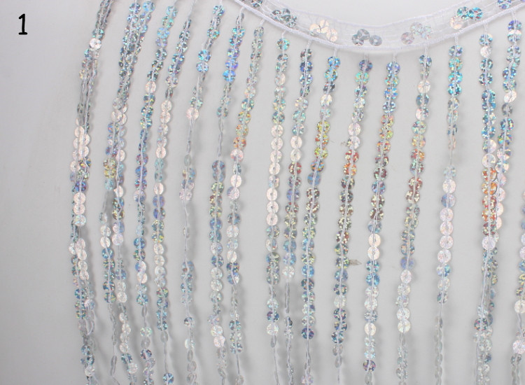 30cm Breedte 2yards Shiny Sequin Tassel Fringe DIY Kostuum Trim Accessoires Applique Show Jurk Handgemaakte Kant Stof: No.1