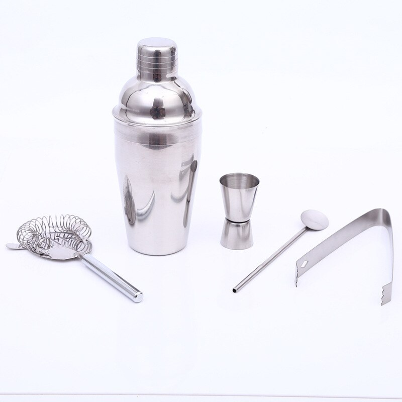 5Pcs Stainless Steel Cocktail Maker Shaker Mixer Drink Making Kitchen Bar