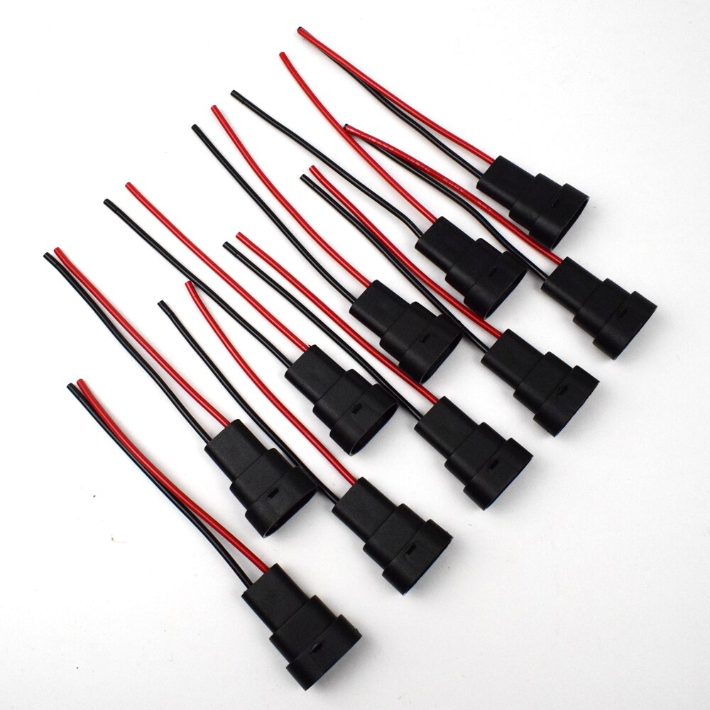 10 stk/parti 9005 9006 hb3 hb4 9012 hir 2 bil forlygte relæ pære fatning stik han 2 ben til hun kabel stik dyoung
