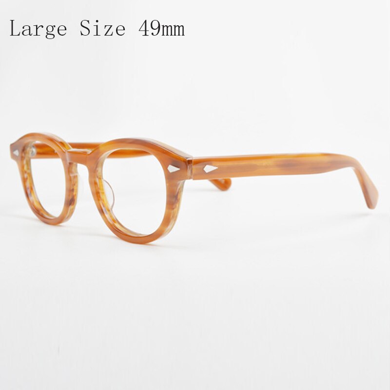 Johnny Depp Optische Brillen Brilmontuur Mannen Met Case & Box Computer Recept Lemtosh Stijl Glazen Frame Voor Mannelijke: YQ550 Brown 49mm