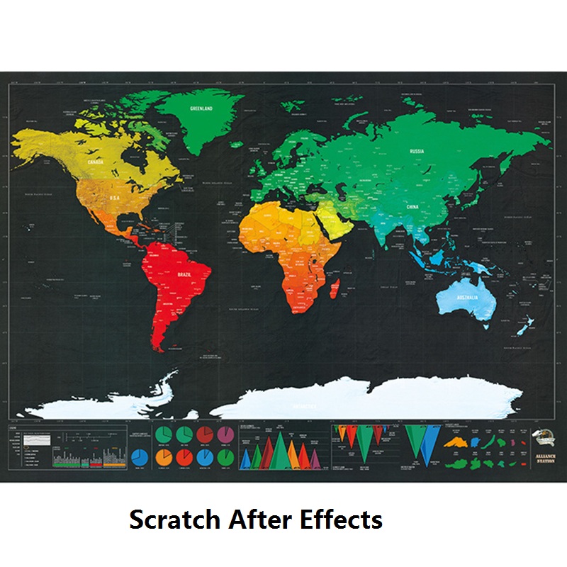 Deluxe Erase World Travel Map Scratch Off Travel Scratch Map 42x30cm Room Home Office Decoration Wall Stickers Small World Map