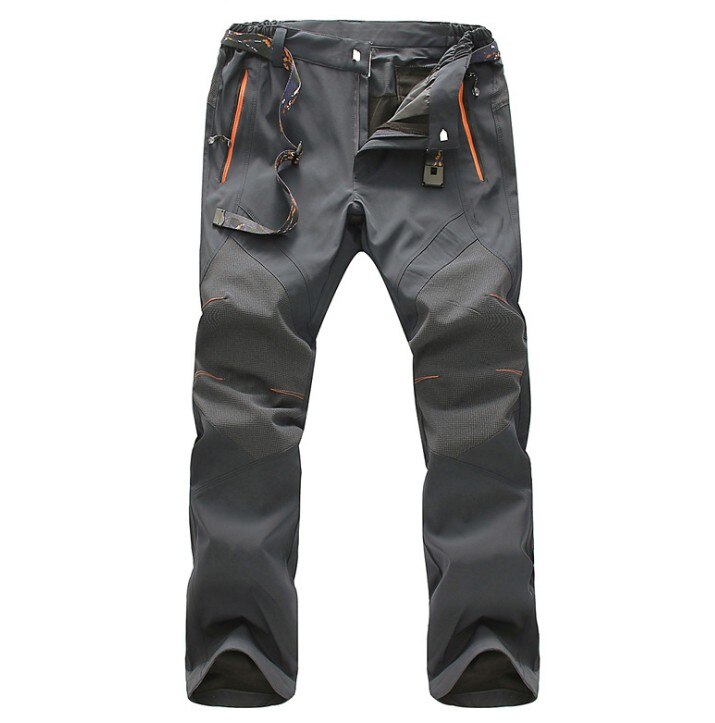 Plus Size Solid Comfortable Windproof Waterproof Quick Dry Outdoor Trousers Male Summer Breathable Fishing Hiking Pants: grey / XXL