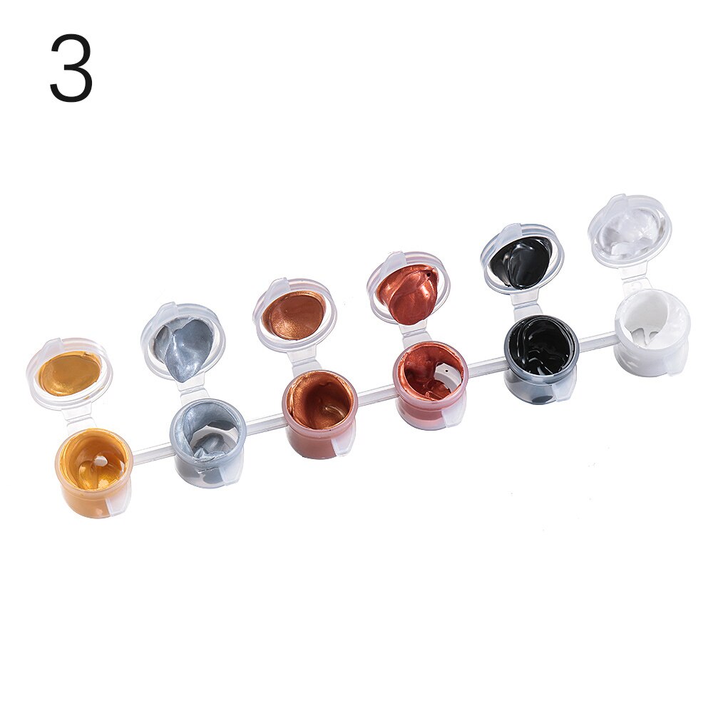 2/4/6 farver til tekstil tegning væg håndmalet skinnende gel maling pigment metallisk farve akryl maling til kunstner kunst tilbehør: 6 farver