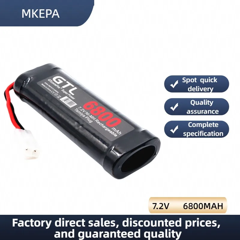 Neue 7,2 V Batterie 6800 mAh NiMH Batterie Pack RC Auto Lkw Bugibot Tank ni mh Batterias Grau Abendessen netzteil