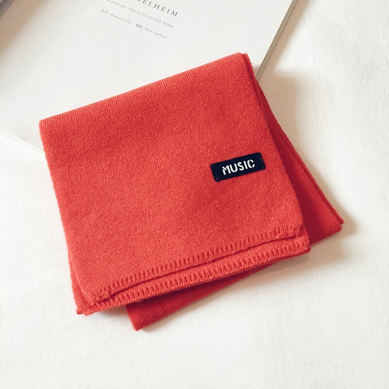 Versione coreana del nuovo bavaglino caldo per bambini in lana lavorata a maglia per bambini autunno e inverno: red