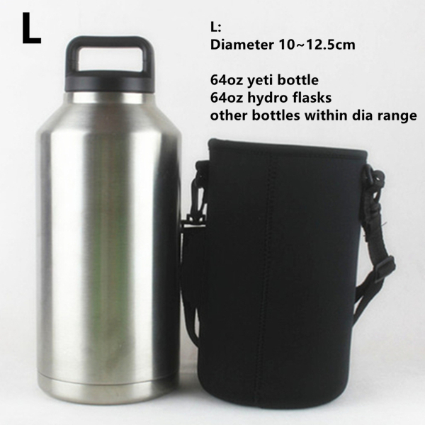 Bottle Cover Mug Bag Cup Carrier Neoprene Cloth Pouch Tumbler Case S/M/L For YETI RTIC SKINNY HYDROFLASK Diameter 7cm To 12.5cm: L