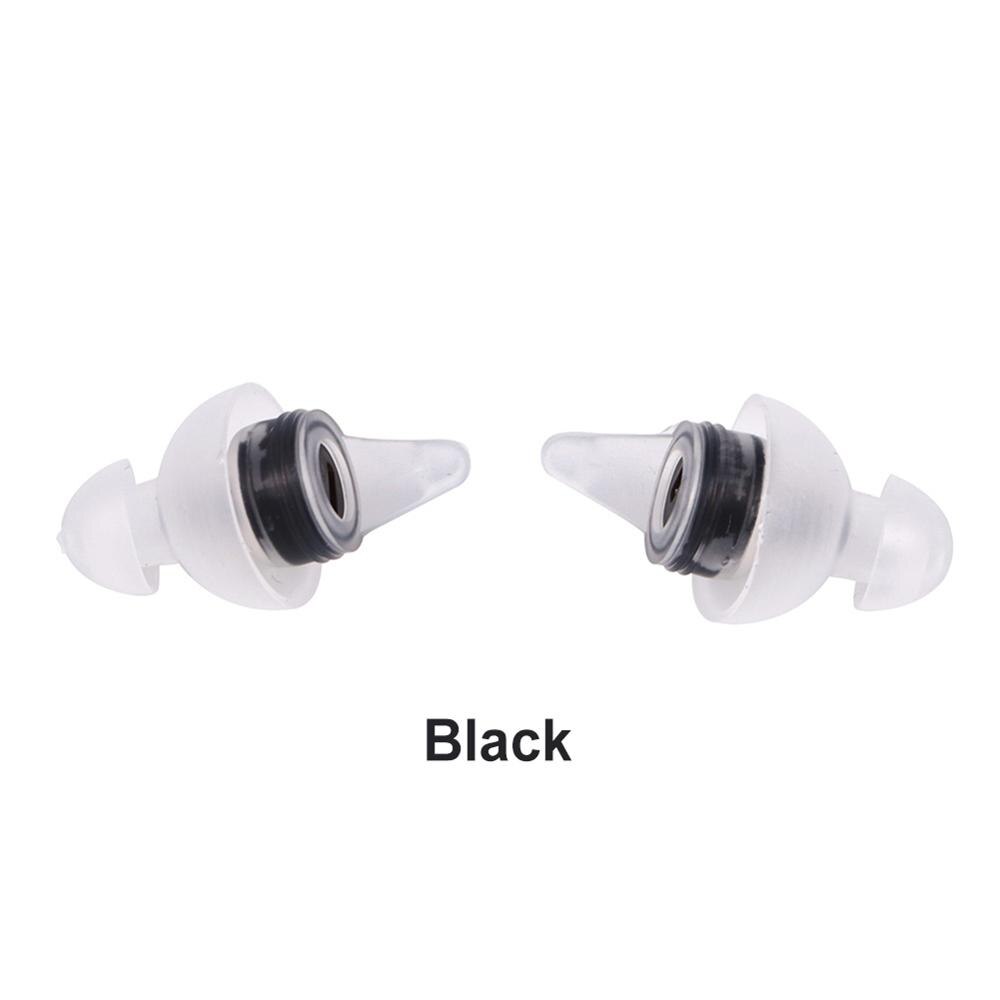 Tapones antirruido para los oídos, tapones para los oídos de silicona para dormir, en forma de árbol, con cancelación de ruido, protección auditiva, 1 par: Negro