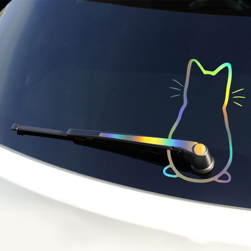 Auto-Innenaufkleber, Kunstdesign, lustige Autoaufkleber für Katzen, Fenster, Heckscheibe, Auto-Dekoration, Auto-Styling-Aufkleber und Abziehbilder