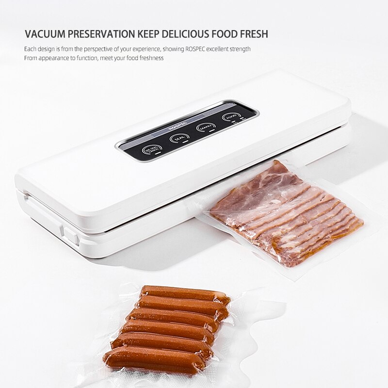 ROSPEC BPA Free Vacuum Storage Bags Kitchen Dry Wet Food Vacuum Sealing Bags Fruit Vaccum Sealer Packer Fresh-Keeping Bags 20*25