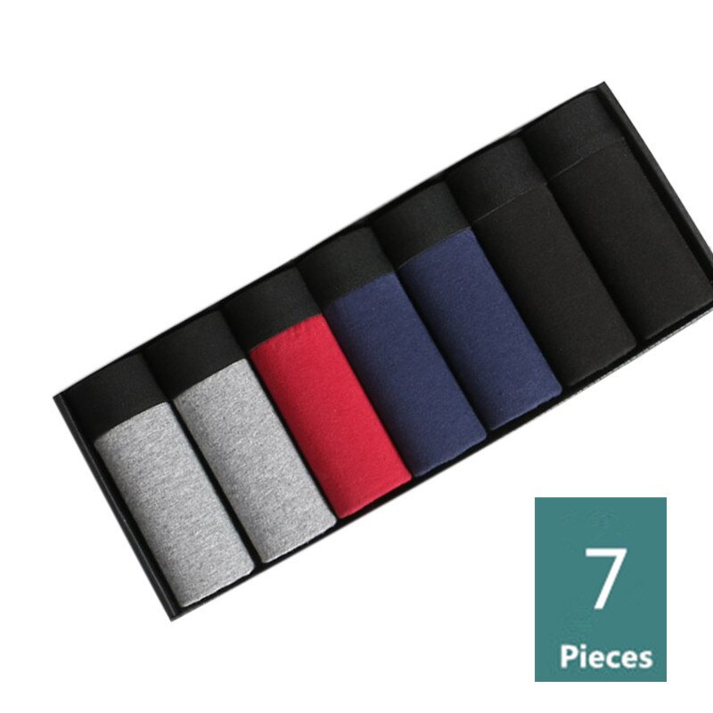 7pcs/lot Mens Boxers Underwear Cotton Boxer Underpants Homme Boxershorts Calzoncillos Hombre Jockstrap Panties for Man U Convex: H3 / Europe M Asia XXL