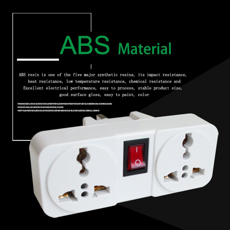 250V 6A UK Plugs Adaptors With Switch Universal EU US AU To UK Electrical Socket Travel in England Ireland Singapore Maldives
