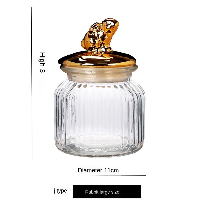 Réservoir de stockage scellé plaqué or de style européen, pot de lait en poudre pour bébé, matériau en verre, caddie à thé, café, boîte de rangement, ZL866: Colour 10