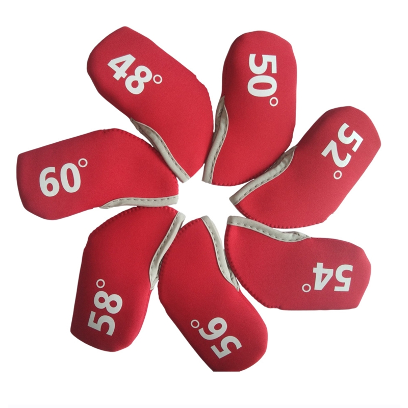 6Pcs Golf Club Covers Synthetic Neoprene Deluxe Golf Sand Wedge Head Covers Golf Headcovers for Main Golf Putter Clubs