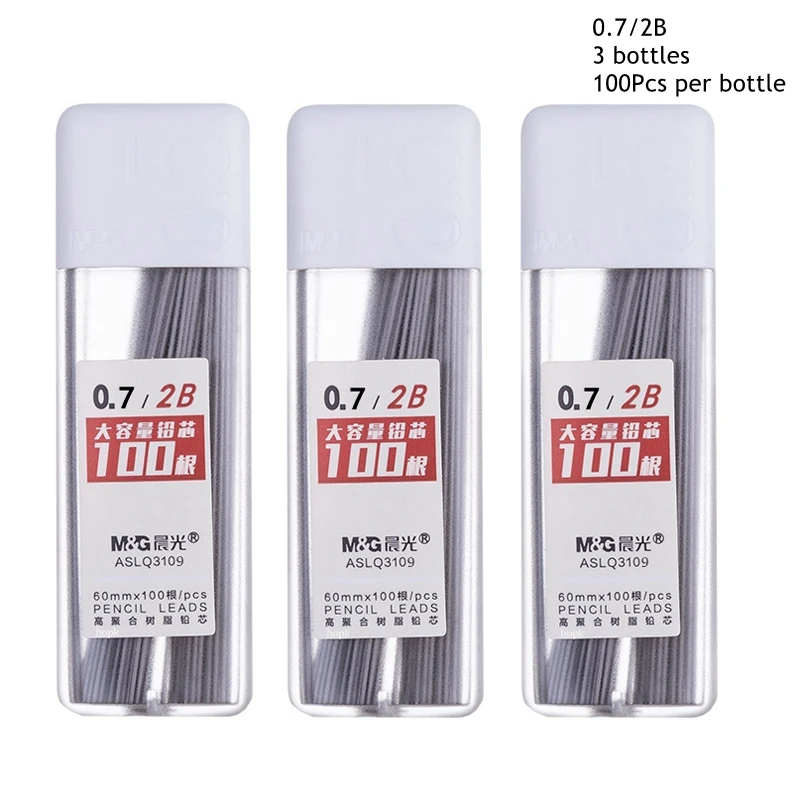 0.5/0.7mm Automatic Pencils Set HB/2B Refill Mechanical Pencil For Drawing Sketching Students School Supplies Cute Stationery: Dark Grey