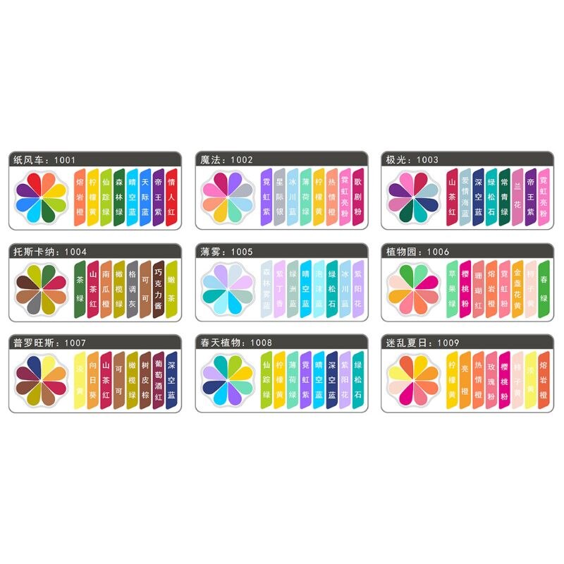 Cute 8 Colors Water Petal Ink Pad Stamp DIY Finger Painting Craft Kids Student Stationeries