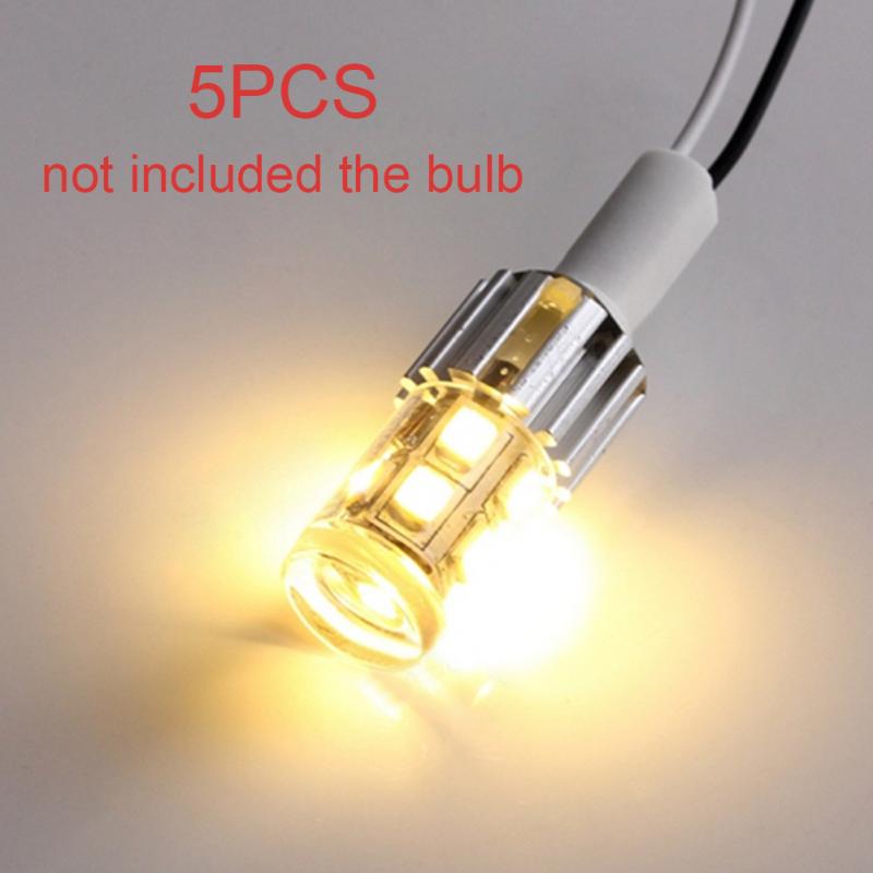 Portalámparas G4 de 10 Uds., Blanco/Negro, soporte para lámpara G4 de 250V, 2a, cristal LED, bombilla halógena