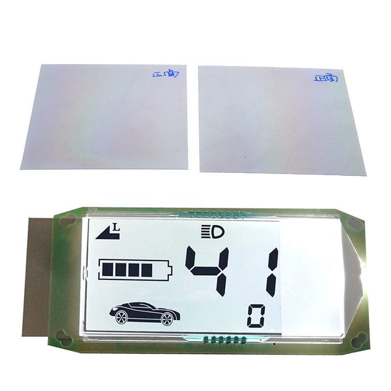 2Stck 9*9cm Universal--LCD-Elektro fahrzeug polarisierte Filmbild anzeige Bildschirm Uhr Batterie Auto großes praktisch