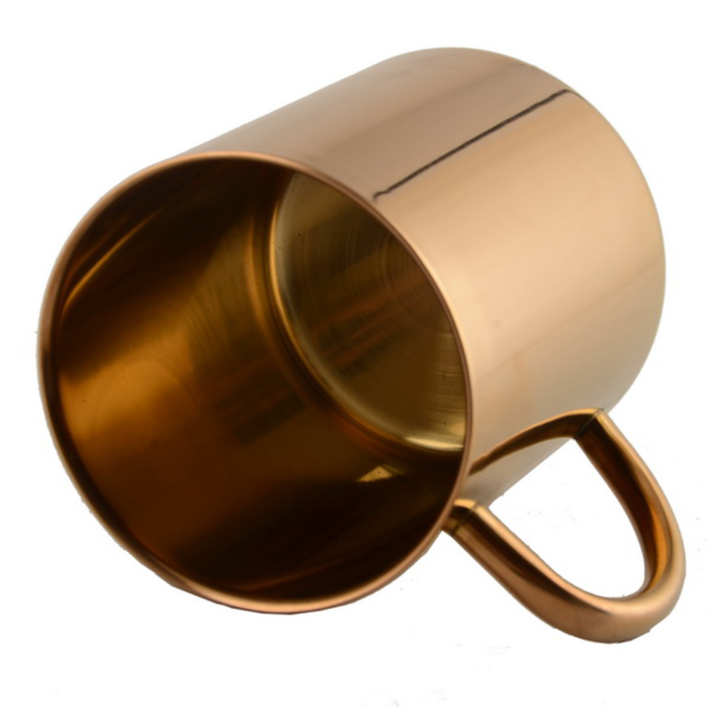 Stainless Steel Cups Double-layer cup with Handle 400ml Pint Drinking Cups Metal Drinking Travel Tumbler for Kids and Adults