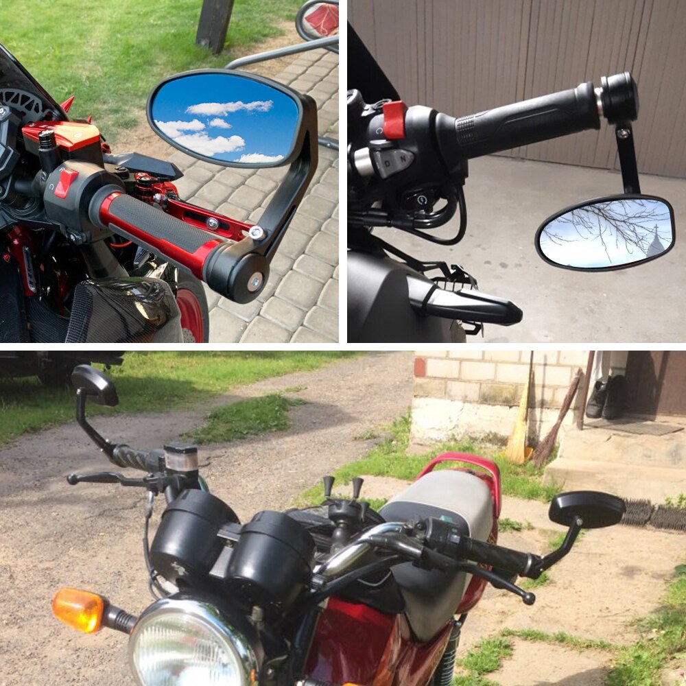 22mm motorcykel spejl hvid glas styr ende bakspejl til kawasaki klx  kx 65 85 100 125 250 250f 450f klx 125