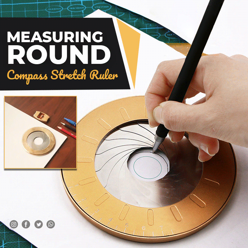 Measuring Round Ruler Aluminum Alloy And Stainless Steel Adjustable Flexible Circle Drawing Ruler Measuring Tools