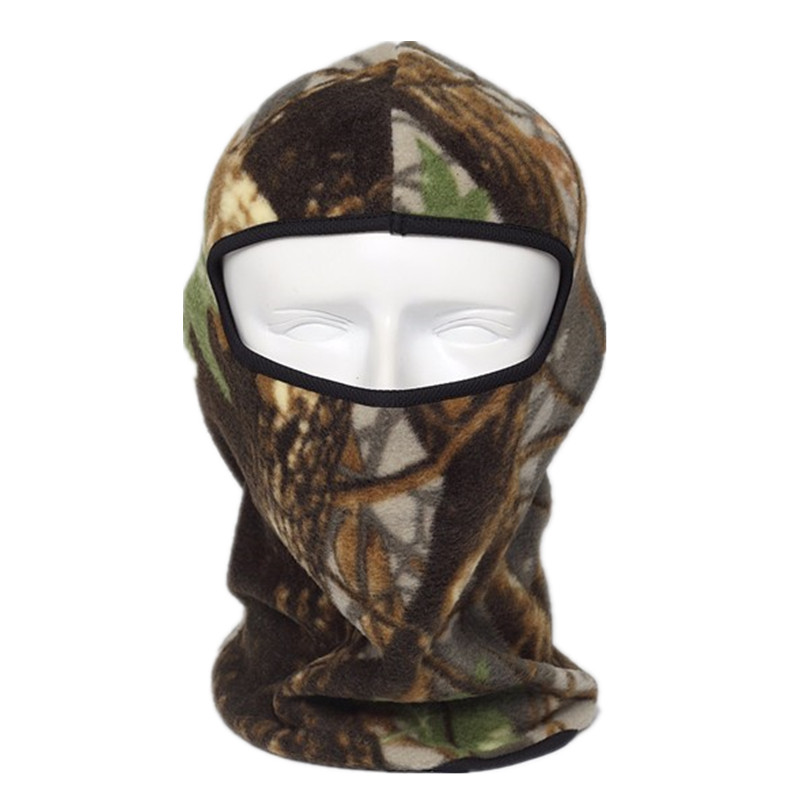 , pasamontañas de cuello polar térmico de camuflaje, máscaras cálidas para deportes al aire libre, gorra de ciclismo a prueba de viento, máscara facial completa para esquí de invierno