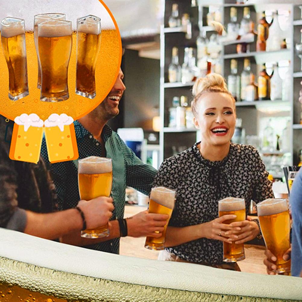 Separable 4 Part Large Capacity Thick Clear Beer Glasses Mug Cup for Club Bar