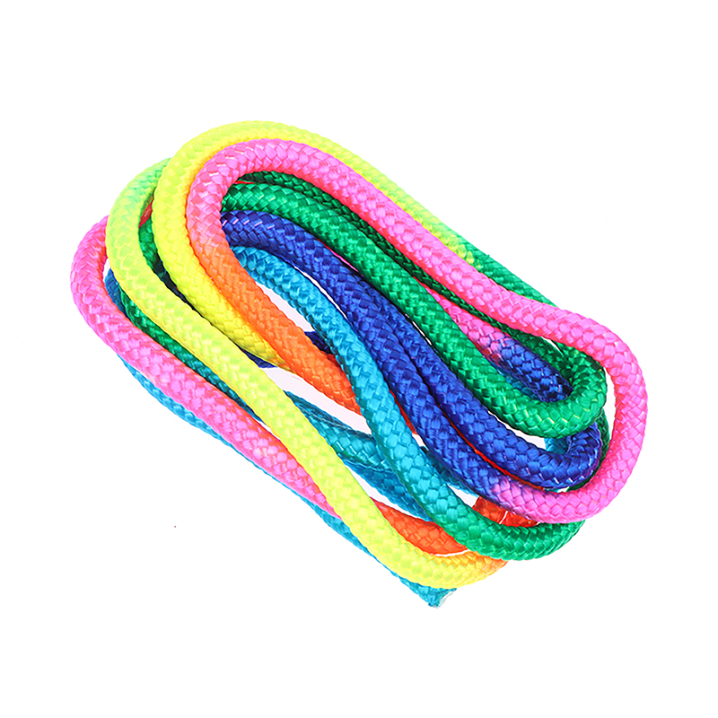 Cuerda para artes de gimnasia, cuerda para saltar, ejercicio, Fitness, Color arcoíris, cuerda de entrenamiento deportivo, cuerda para gimnasia rítmica, herramienta deportiva: Gris claro