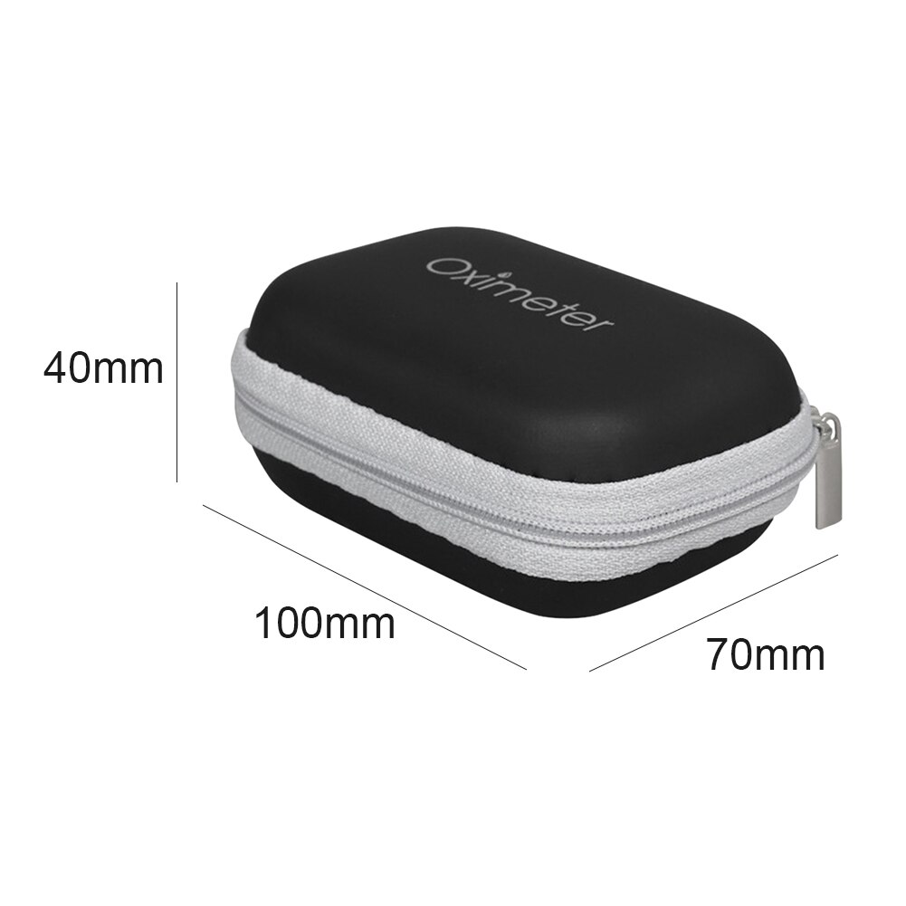 Carrying Protective Case Pouch Box for Fingertip Pulse Oximeter Waterproof Shockproof EVA Hard Shell Carry Case Storage Pouch