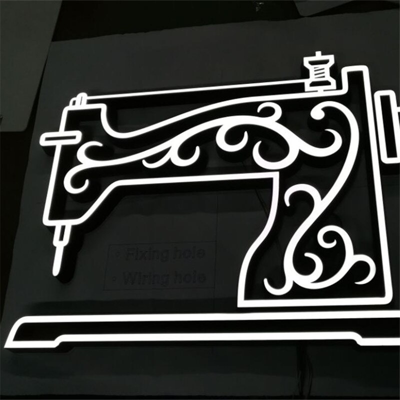 front lit logo signs outdoor decorative acrylic light letter store front sign with bevel edge