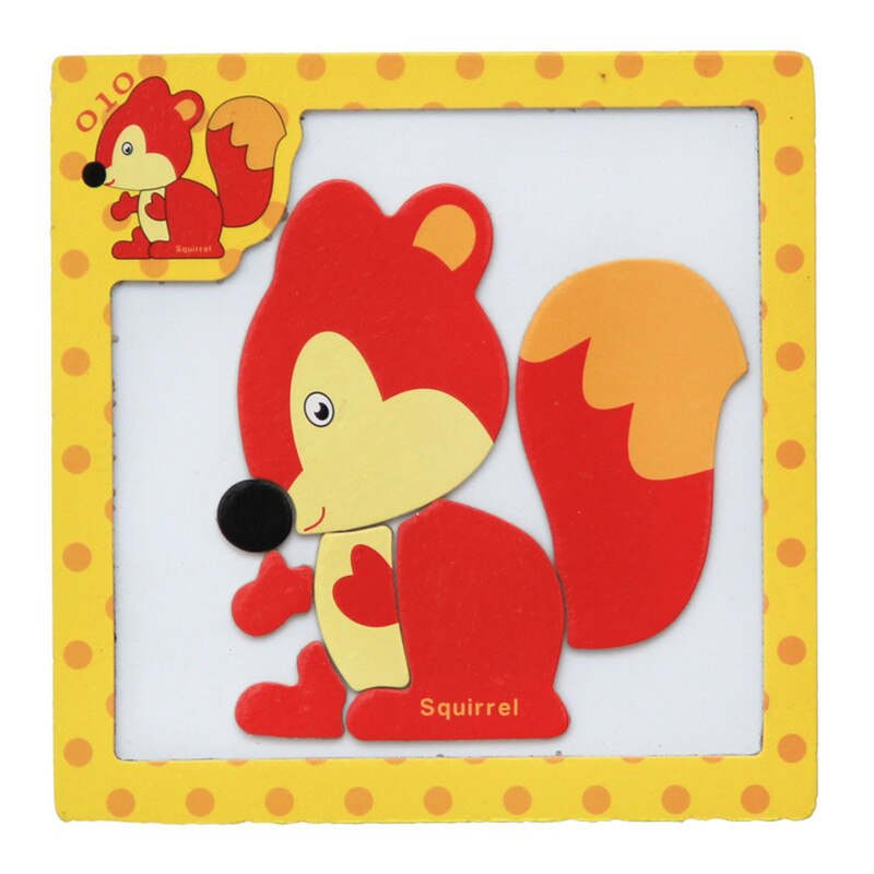 24Styles 3D Magnetic Puzzle Jigsaw Wooden Toys 15*15CM Cartoon Animals Traffic Puzzles Tangram Kids Educational Toy for Children