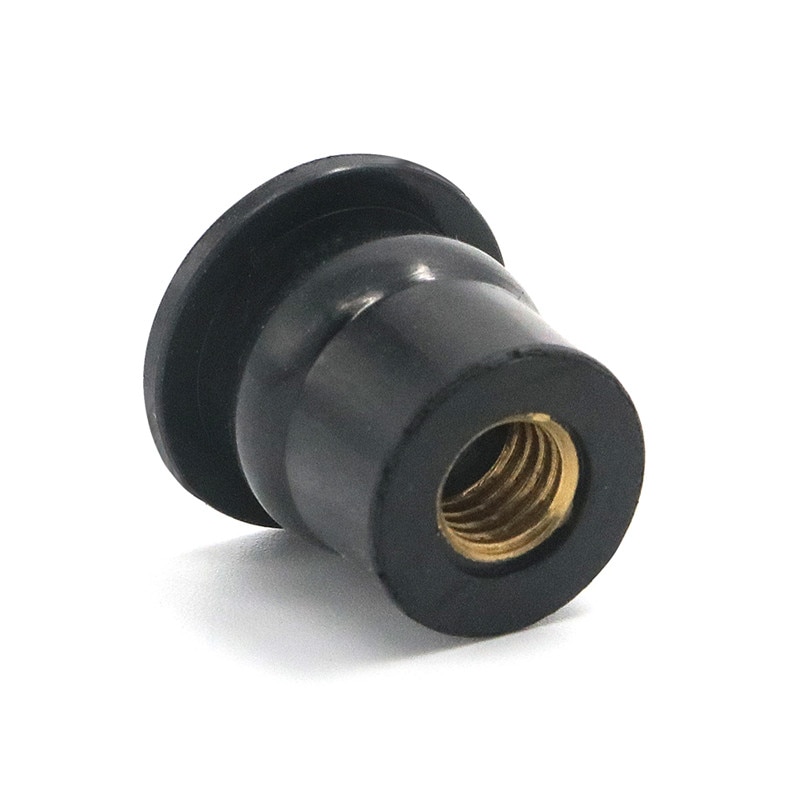 10 stykke universal motorcykel  m6 6mm gummi brønd møtrik forrude vindskærm kåbe brønd møtrik bolte skrue 1/2 &quot; wellnut