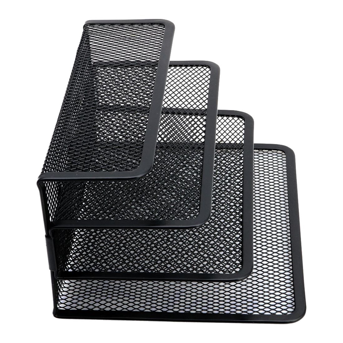 Black Mesh Letter Sorter Mail Document Desk Tray Office File Organiser Business