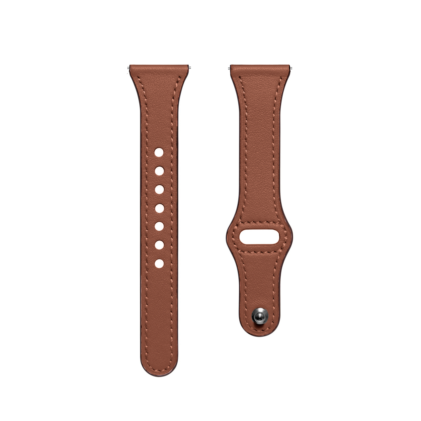 Voor Garmin Venu SQ2 SQ muziek lederen band armband vervangende band: Bruin