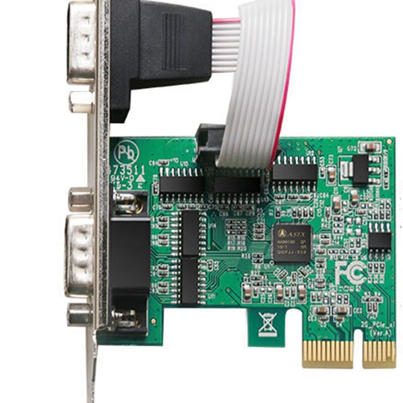 Pcie to Two Serial Ports RS232 Interface Industrial Control Computer Expansion Card Adapter Computer PCI-E Serial Card