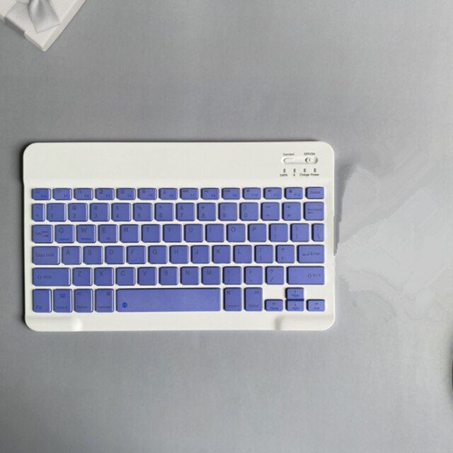 10 Inch Tablet Draadloos Toetsenbord Voor Samsung Xiaomi Huawei Teclado Bluetooth-Compatibel Toetsenbord Muis Voor Ios Android Windows: key Purple