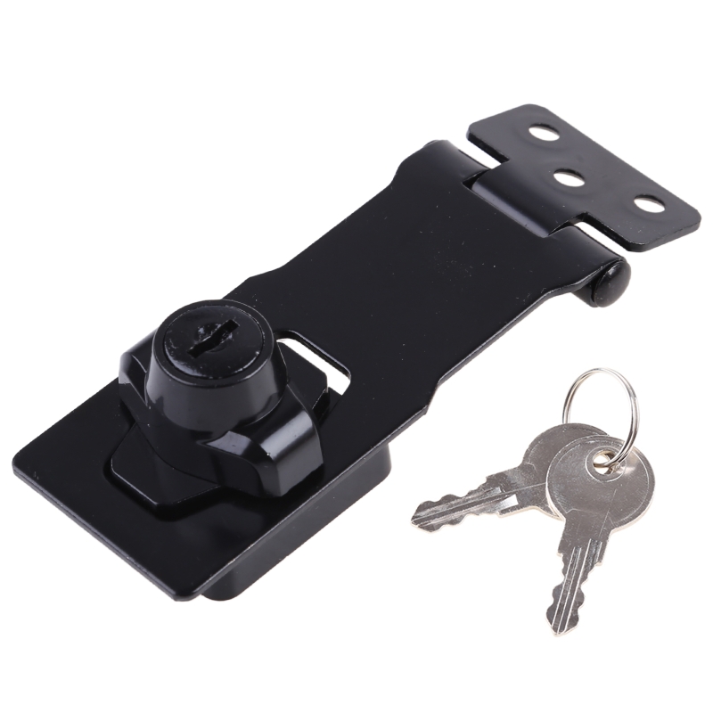Cerrojo con llave de 90 grados, candado de ángulo recto, pestillos de puerta de seguridad de aleación de Zinc, cerradura de gabinete de varios tamaños y Color: Rojo