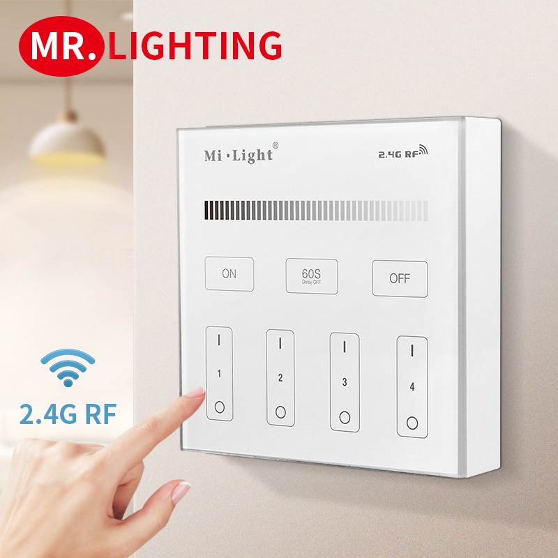 Intelligent control panel dimmer B1 touch control 2.4G WIFI intelligent control wiring-free LED light bar controller dimmer