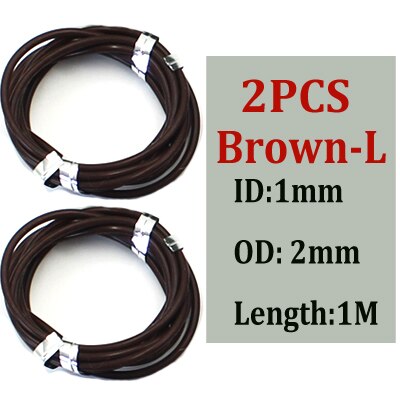 2 pçs acessórios de pesca da carpa shink tubo gancho linha mangas para o equipamento da carpa manga de borracha macio rig tubo manga fingir linha de pesca: 2PCS-Brown-L
