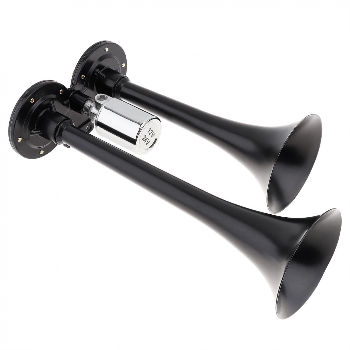 12V 178DB Universele Super Loud Black Dual Auto Trompet Elektronisch Gestuurde Auto Air Horn Voor Auto 'S/Vrachtwagens/boten