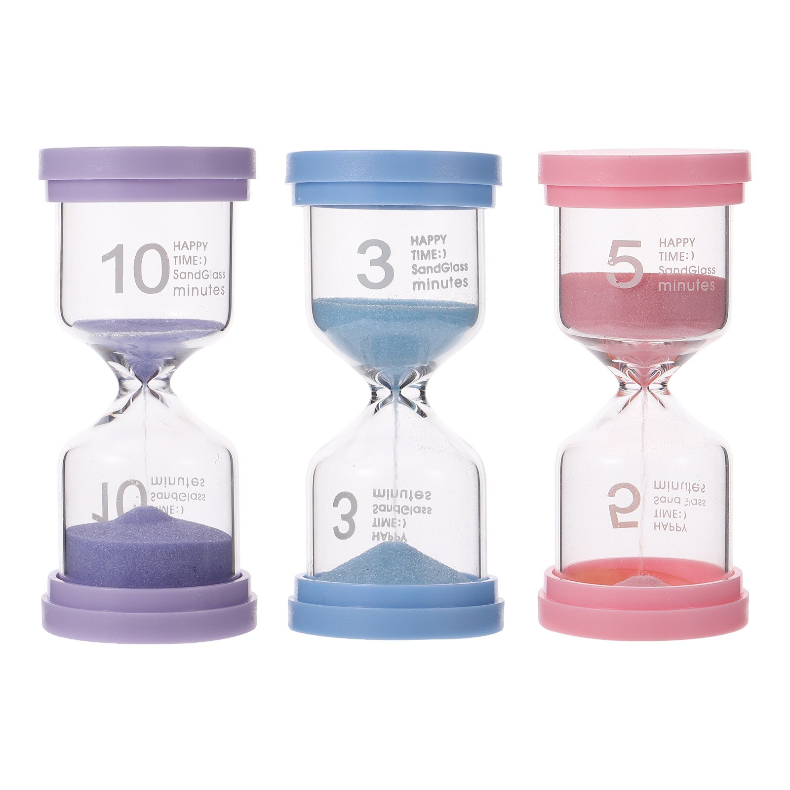 3 Pcs Decorative Beautiful Exquisite Hourglasses Desktop Decorations Timers Practical Novel Unique Sand Clock: Default Title
