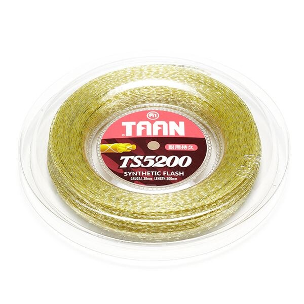 1 Reel TAAN 1.3mm Synthetische Flash Tennisracket String 200 m Reel Nylon Tennis Snaren Duurzaam String: Geel