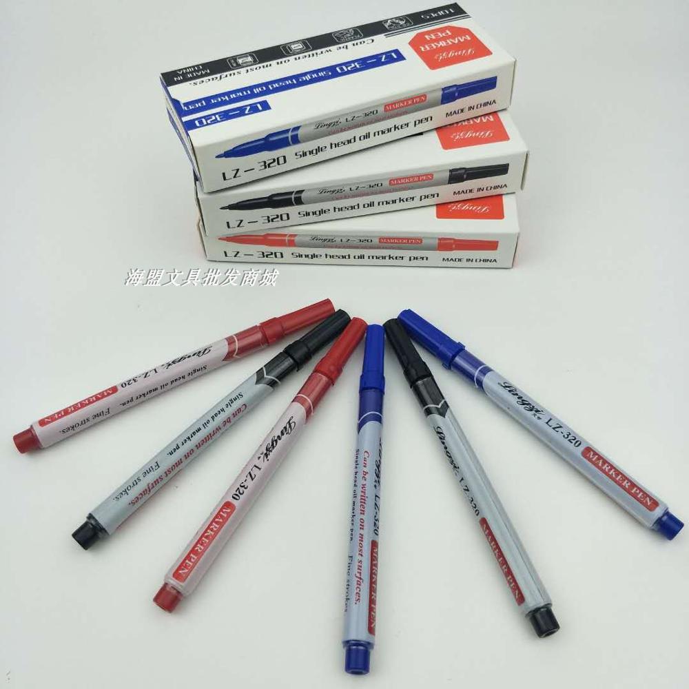 10pcs SET Small headed marker pen Mark Oily Optical Disc Glass Ceramic plastic marker signature marker pen Zebra same style