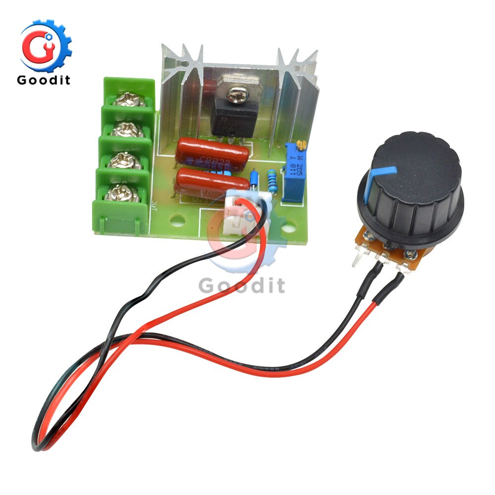Ac 50v-220v 2000w scr spenningsregulatorer dimmer, motorhastighetsregulator regulator termostat, elektronisk juster stabilisatormodul