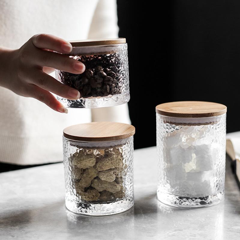 Kitchen Storage Bottles For Bulk Products Jars With Lid Spices Sugar Tea Coffee Glass Container Receive Organizer Cans