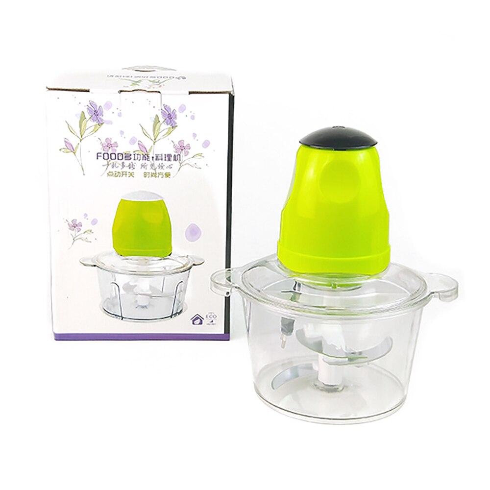2L 2L Food Chopper Stainless Electric Kitchen Chopper Meat Grinder Shredder Steel Electric Household Processor Kitchen Tool
