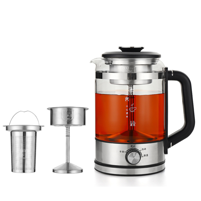 Electric Tea Maker 1.3L Electric Kettle Brewer Tea-leaf Scented Tea Machine Automatic Steam Spray Teapot Teapot Health Kettle: Yellow