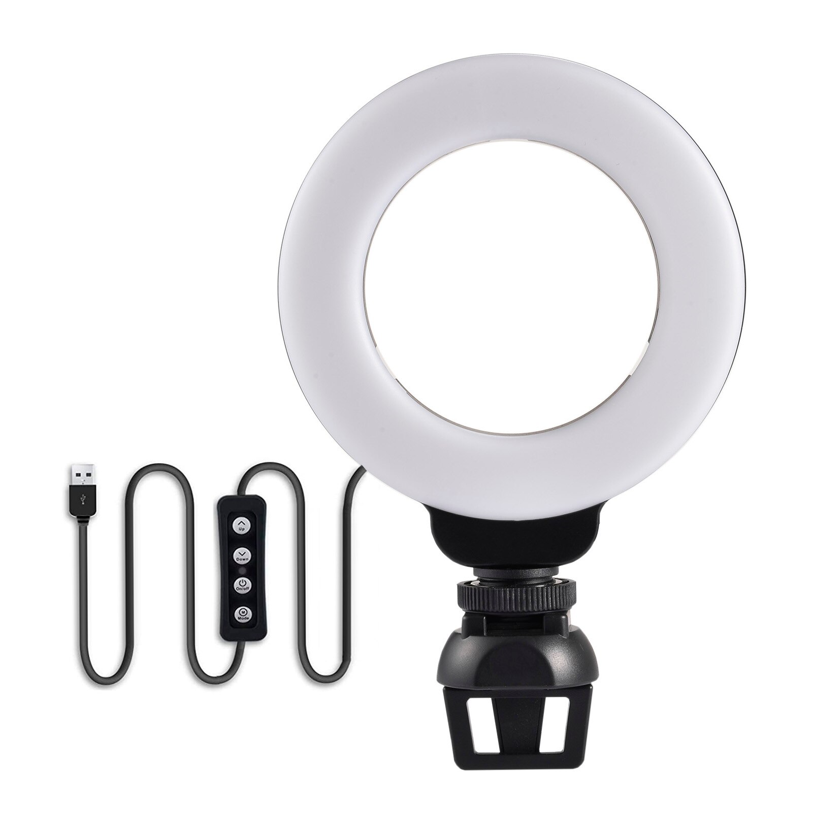 Anneau lumineux de remplissage 4 ", 48 led, 3200k – 6500k, lampe de photographie, Studio, conférence, ordinateur portable, spectacle en direct, Clip: Default Title